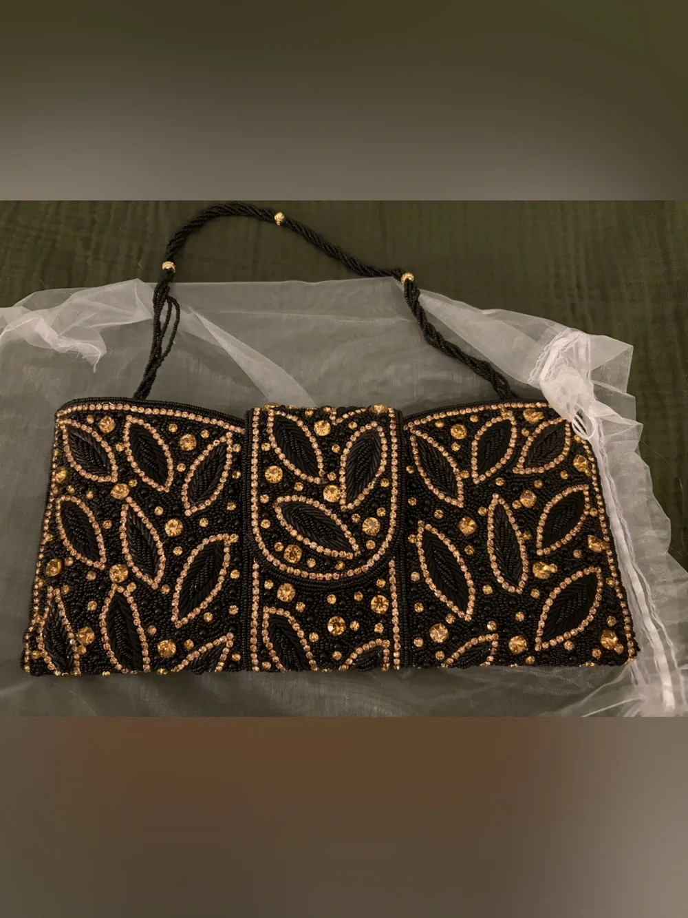 Indian Hand Beaded Evening Shoulder Bag